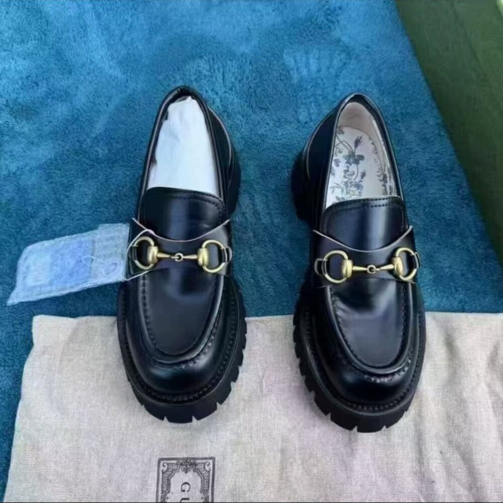 Gucci Black Bee Loafers